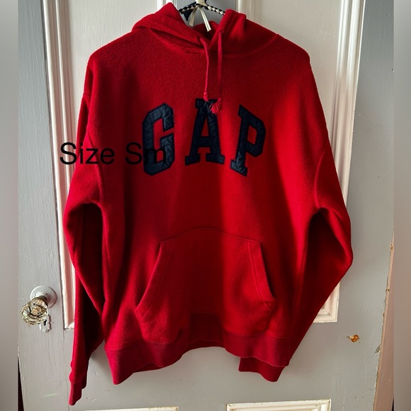 Gap Red with blue logo hoodie. Size small - Picture 1 of 5
